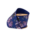 4" Wired Dupioni Ribbon | Moody Purple Floral on Navy Blue w/ Navy Blue Backing | 10 Yard Roll