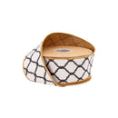 2 1/2" Wired Dupioni Ribbon | Quatrefoil Trellis w/ Brown Backing | 10 Yard Roll