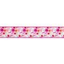 2 1/2" Wired Dupioni Ribbon | Bright Floral Bouquet w/ Pink Backing | 10 Yard Roll