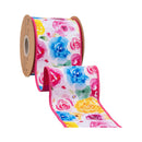 4" Wired Ribbon | Bright Floral | 10 Yard Roll