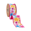 2 1/2" Wired Ribbon | Bright Floral | 10 Yard Roll