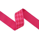 2 1/2" Wired Dupioni Ribbon | Triple Pink on Pink Harlequin w/ Hot Pink Backing | 10 Yard Roll