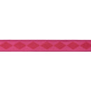 1" Wired Dupioni Ribbon | Single Dark Rose Pink Harlequin on Hot Pink w/ Hot Pink Backing | 10 Yard Roll