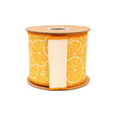 4" Wired Dupioni Ribbon | Fresh Citrus w/ Creamy Yellow Backing | 10 Yard Roll