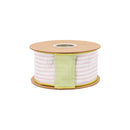 2 1/2" Wired Seersucker Ribbon | Pink w/ Green Backing | 10 Yard Roll