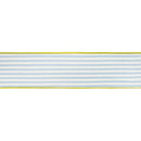 2 1/2" Wired Seersucker Ribbon | Blue w/ Green Backing | 10 Yard Roll