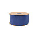 2 1/2" Wired Dupioni Ribbon | Blue w/ White Backing | 10 Yard Roll