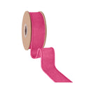 1 1/2" Wired Paper Felt Ribbon | Fuschia | 10 Yard Roll