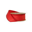 1 1/2" Wired Paper Felt Ribbon | Red | 10 Yard Roll