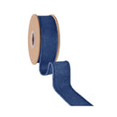 1 1/2" Wired Paper Felt Ribbon | Blue | 10 Yard Roll