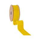 1 1/2" Wired Paper Felt Ribbon | Yellow | 10 Yard Roll