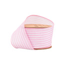 2 1/2" Wired Ribbon | Pink Ticking Stripe | 10 Yard Roll