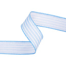 1 1/2" Wired Ribbon | Light Blue Ticking Stripe | 10 Yard Roll