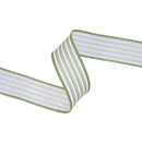 1 1/2" Wired Ribbon | Green Ticking Stripe | 10 Yard Roll