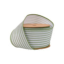 2 1/2" Wired Ribbon | Green Ticking Stripe | 10 Yard Roll