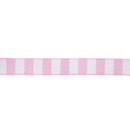 1 1/2" Wired Ribbon | Horizontal Light Pink Stripe w/ Pink Backing| 10 Yard Roll