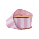 2 1/2" Wired Ribbon | Light Pink Horizontal Stripe| 10 Yard Roll