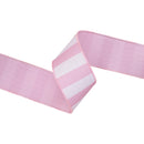 2 1/2" Wired Ribbon | Light Pink Horizontal Stripe| 10 Yard Roll
