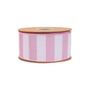 2 1/2" Wired Ribbon | Light Pink Horizontal Stripe| 10 Yard Roll