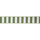 2 1/2" Wired Ribbon | Green Horizontal Stripe w/ Green Backing| 10 Yard Roll
