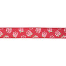 2 1/2" Wired Dupioni Ribbon | Pink Rose Bloom on Red w/ Red Backing | 10 Yard Roll