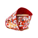 4" Wired Dupioni Ribbon | Vintage Valentine w/ Red Backing | 10 Yard Roll