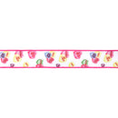 2 1/2" Wired Dupioni Ribbon | Candy Hearts w/ Pink Backing | 10 Yard Roll