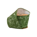 4" Wired Dupioni Ribbon | Herbs on Green w/ White Backing | 10 Yard Roll