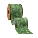 4" Wired Dupioni Ribbon | Herbs on Green w/ White Backing | 10 Yard Roll
