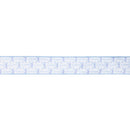 2 1/2" Wired Dupioni Ribbon | Blue Bows on White w/ Blue Backing | 10 Yard Roll
