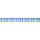 1 1/2" Wired Dupioni Ribbon | Blue and White Plaid w/ Lime Green Backing | 10 Yard Roll