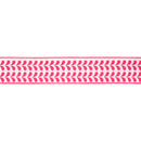 2 1/2" Wired Dupioni Ribbon | Pink Petals on White w/ Pink Backing | 10 Yard Roll