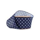 2 1/2 Wired Ribbon | Blue w/ Multi White Stars | 10 Yard Roll