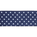 2 1/2 Wired Ribbon | Blue w/ Multi White Stars | 10 Yard Roll