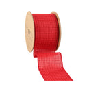 2 1/2" Wired Ribbon | Red Plaid | 10 Yard Roll