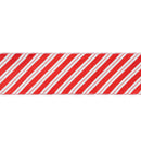 2 1/2" Wired Ribbon | Red/White Stripe | 10 Yard Roll