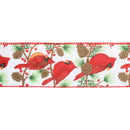 2 1/2" Wired Ribbon | Red Bird | 10 Yard Roll