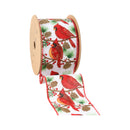 2 1/2" Wired Ribbon | Red Bird | 10 Yard Roll