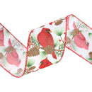 2 1/2" Wired Ribbon | Red Bird | 10 Yard Roll