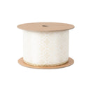 2 1/2" Wired Ribbon | Geometry on Ivory | 10 Yard Roll