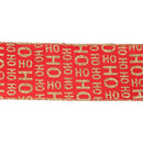 2 1/2" Wired Ribbon | Gold Ho Ho Ho on Red | 10 Yard Roll