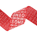 2 1/2" Wired Ribbon | Ho Ho Ho on Scarlet | 10 Yard Roll