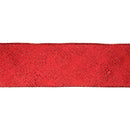 2 1/2" Wired Ribbon | Metallic Fine Plaid on Red | 10 Yard Roll