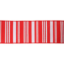 2 1/2" Wired Ribbon | White Stripe on Red | 10 Yard Roll