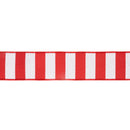 2 1/2" Wired Ribbon | Cabana Horizontal Stripe Red | 10 Yard Spool