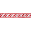 1 1/2" Wired Ribbon | Peppermint Sticks on Pink | 10 Yard Roll