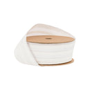 1 1/2" Wired Ribbon | White Glittered Pinstripes on White | 10 Yard Roll