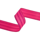 1 1/2" Wired Ribbon | Hot Pink Glittered Pinstripes on Hot Pink | 10 Yard Roll