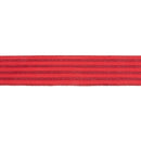 2 1/2" Wired Ribbon | Red Glittered Pinstripes on Red | 10 Yard Roll