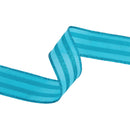 1 1/2" Wired Ribbon | Bright Blue Glittered Pinstripes on Blue | 10 Yard Roll